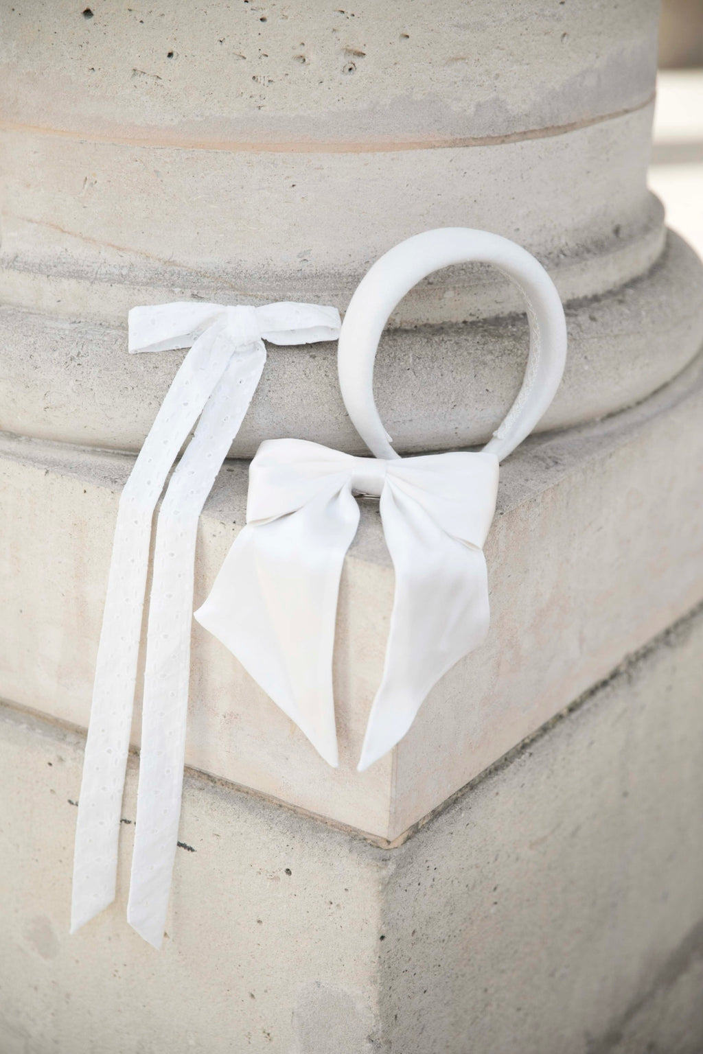 Charlotte bow White silk
