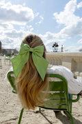 Charlotte bow linen green