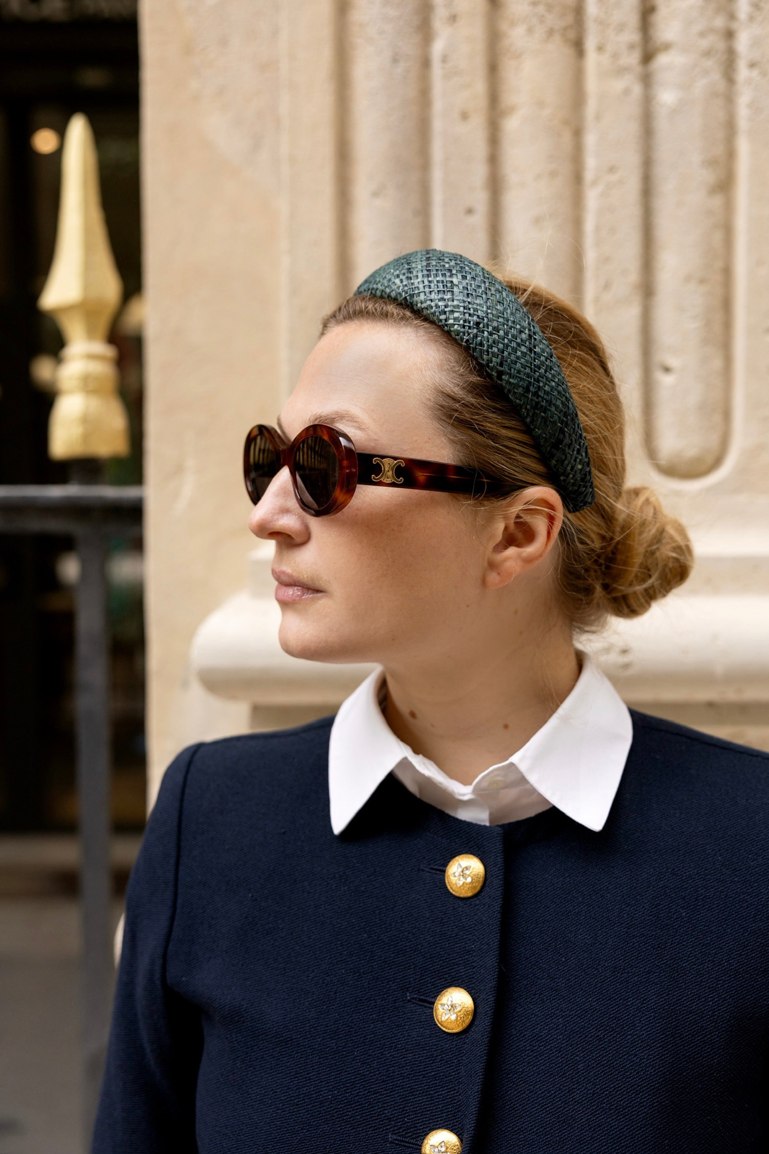 Classic Grenelle raffia blue marine